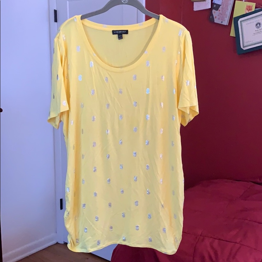 Yellow pineapple shirt from lane Bryant